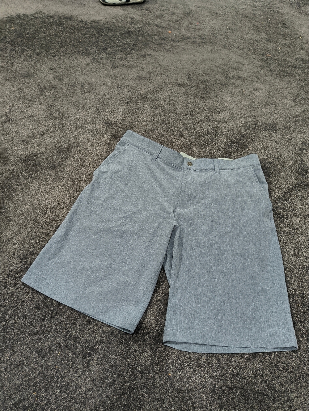 adidas Men's Light Gray Flat Front Shorts